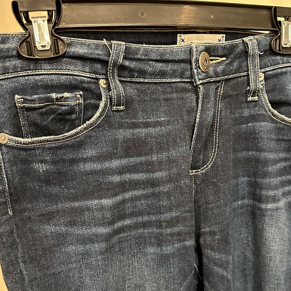 Paige Skyline Skinny Crop Jeans | Raw Hem | Indigo Wash | Sz 28 - Picture 4 of 11